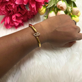 Golden Diamond Shape Arrow Cuff Bracelet