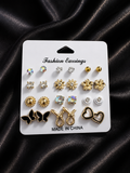 Sparkle Essentials 12-Pair Stud Set ⭐