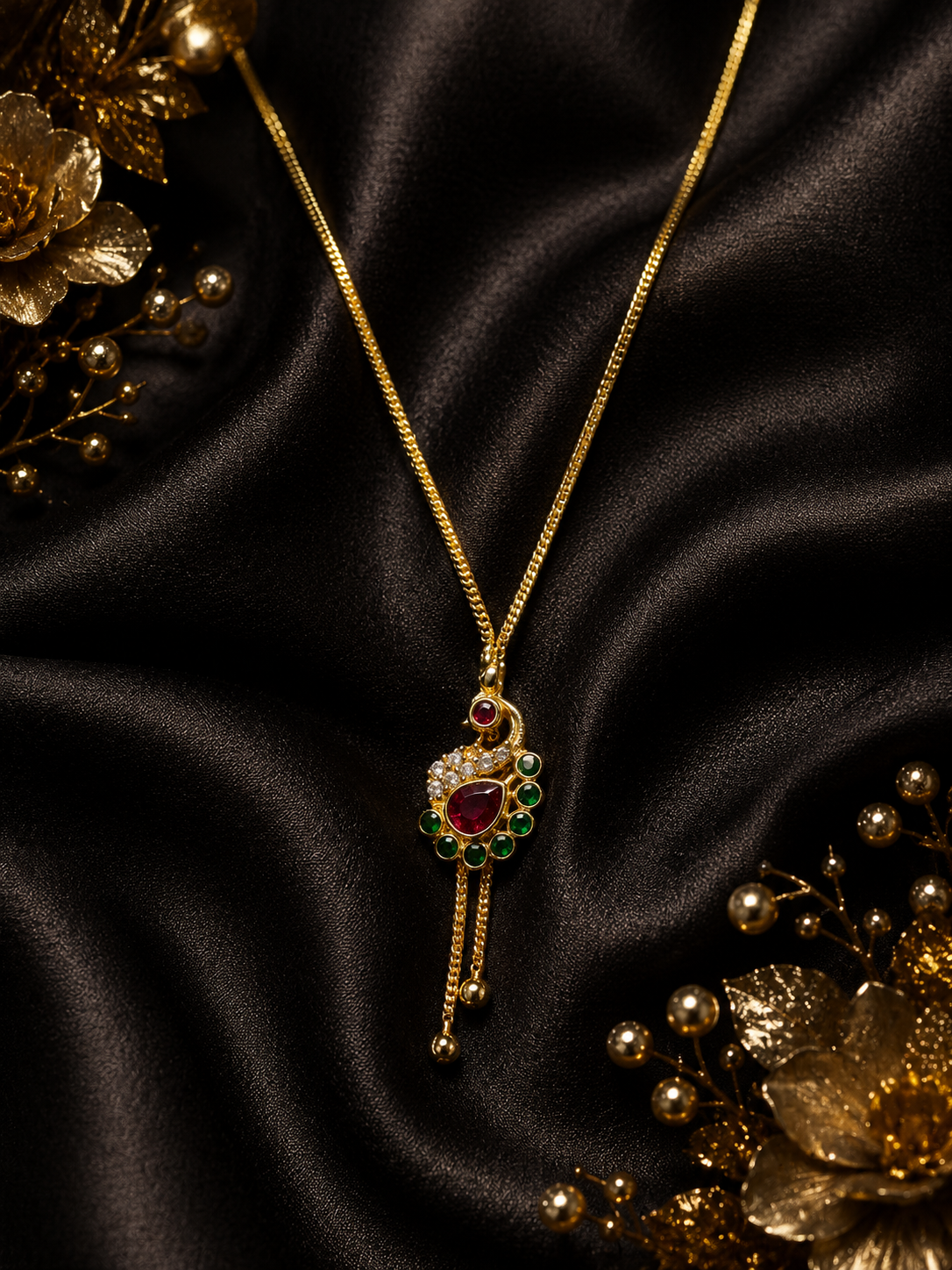 Ruby Peacock Necklace ❤️🦚