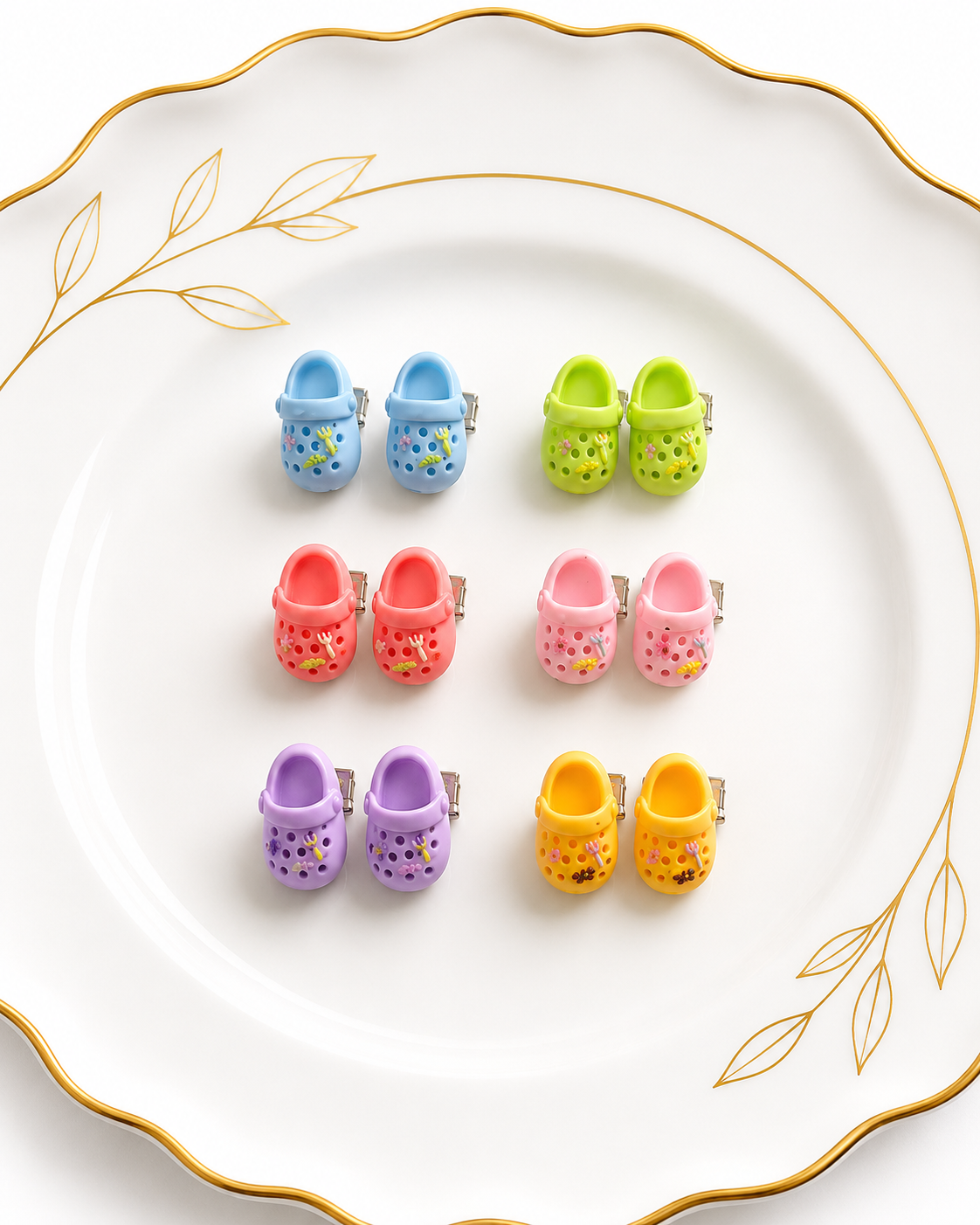 Mini Shoe Alligator Hair Clip