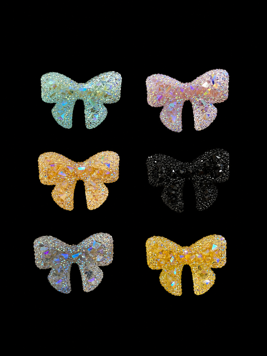 Crystal Sparkle Bow Hair Alligator Clip