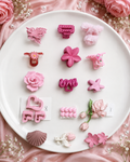 🌸 Pink Blossom Hair Clip Combo (15 Clips)