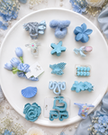 💙 Blue Blossom Hair Clip Combo (16 ACCESSORIES )