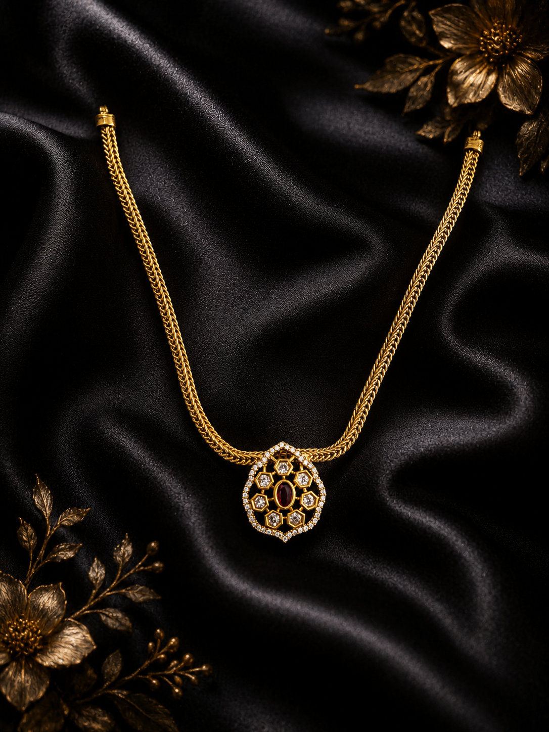 Rithya Pendant Necklace & Stud Earrings