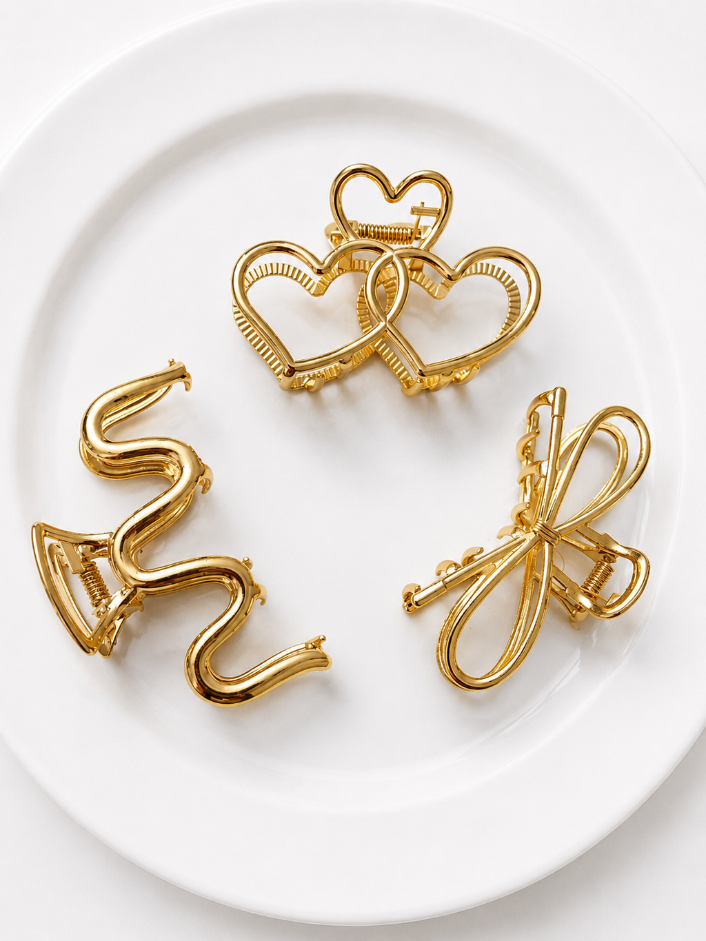 Luxe Gold Metal Hair Claw Clip