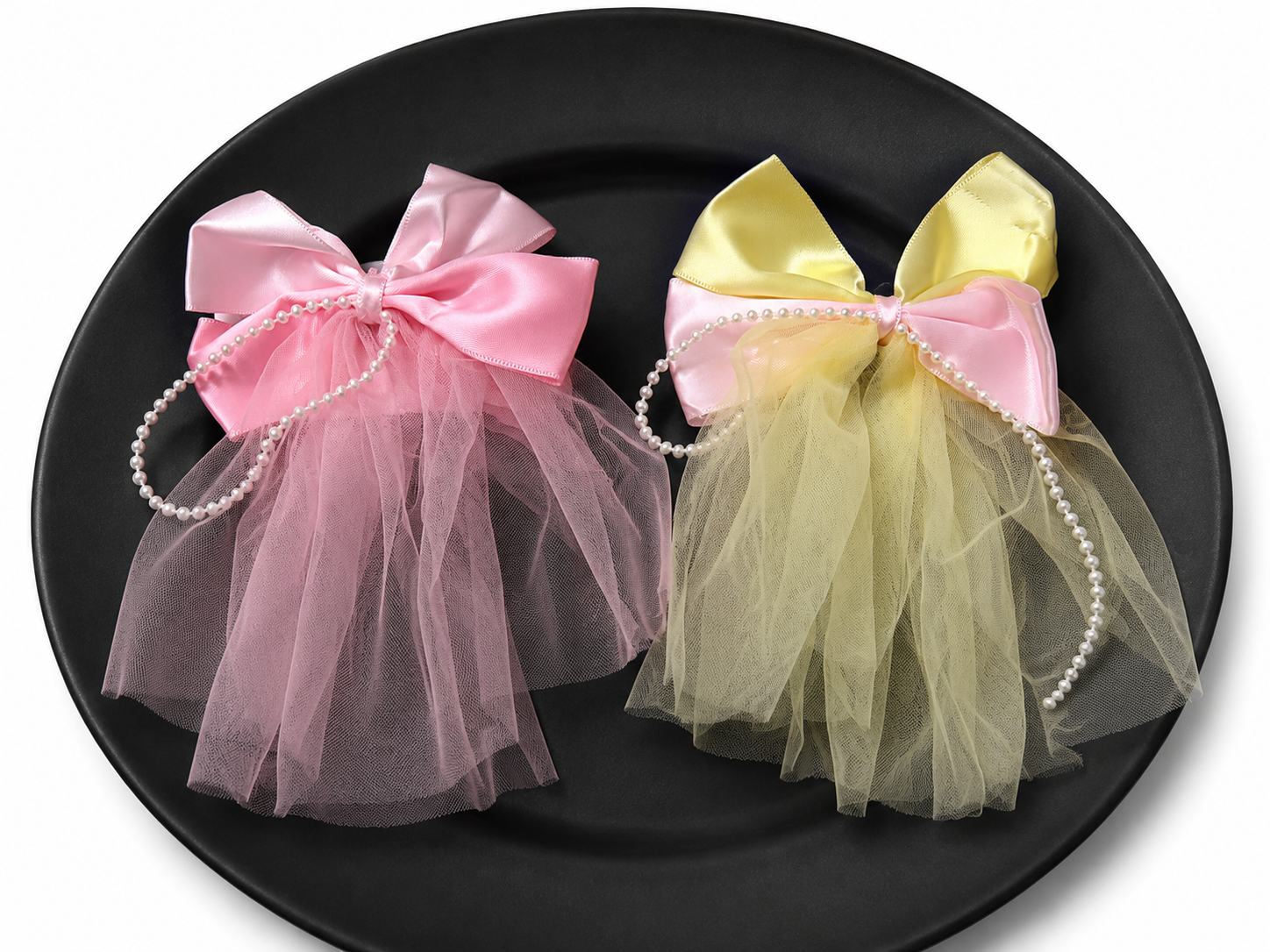 Pearl Mist Princess Bow Clip
