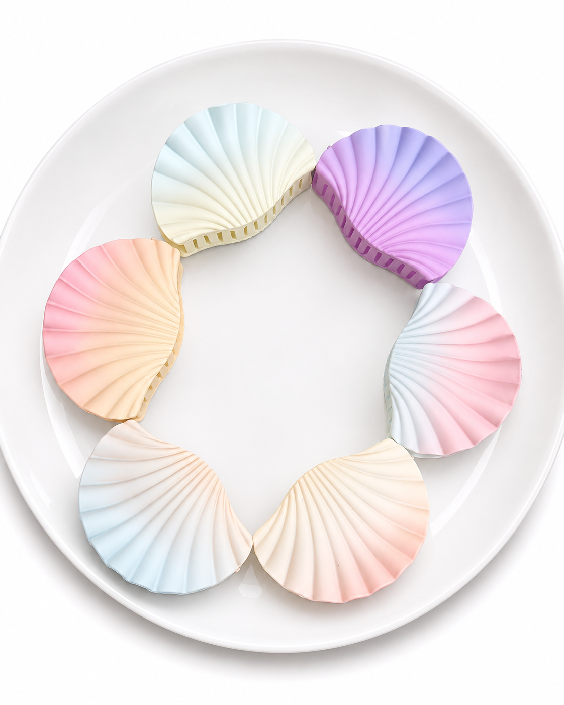 🌸 Pastel Shell Hair Claw Clip