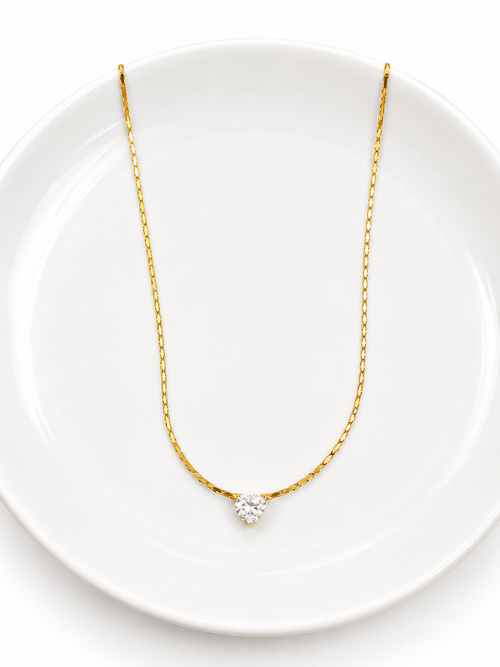 Crystal Heart Anti-Tarnish Necklace