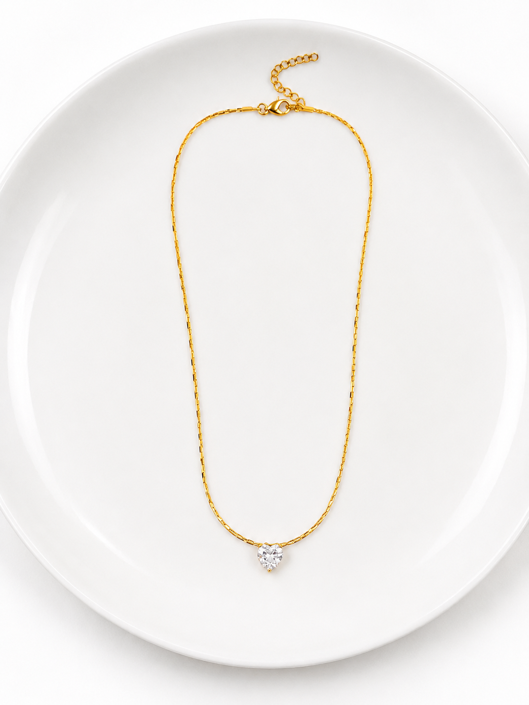 Crystal Heart Anti-Tarnish Necklace