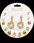 ✨ Ocean Pearl Charm 7-Pair Earrings Set