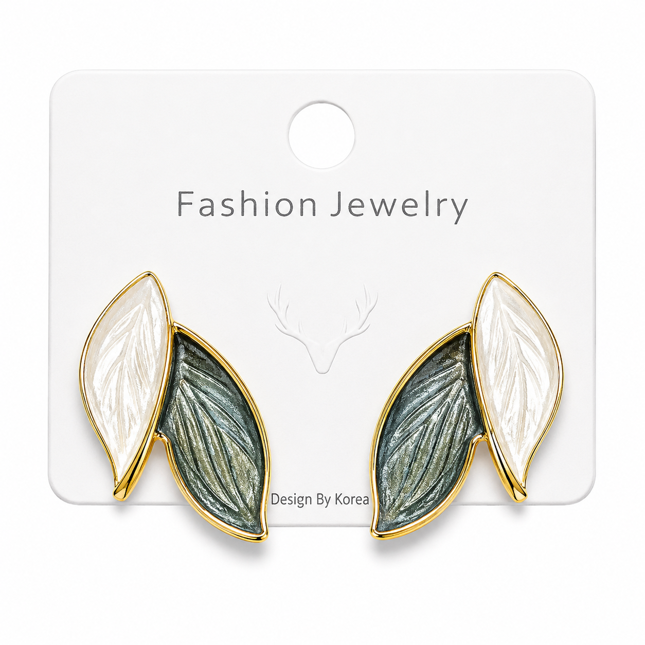 🍃 Elegant Dual Leaf Stud Earrings