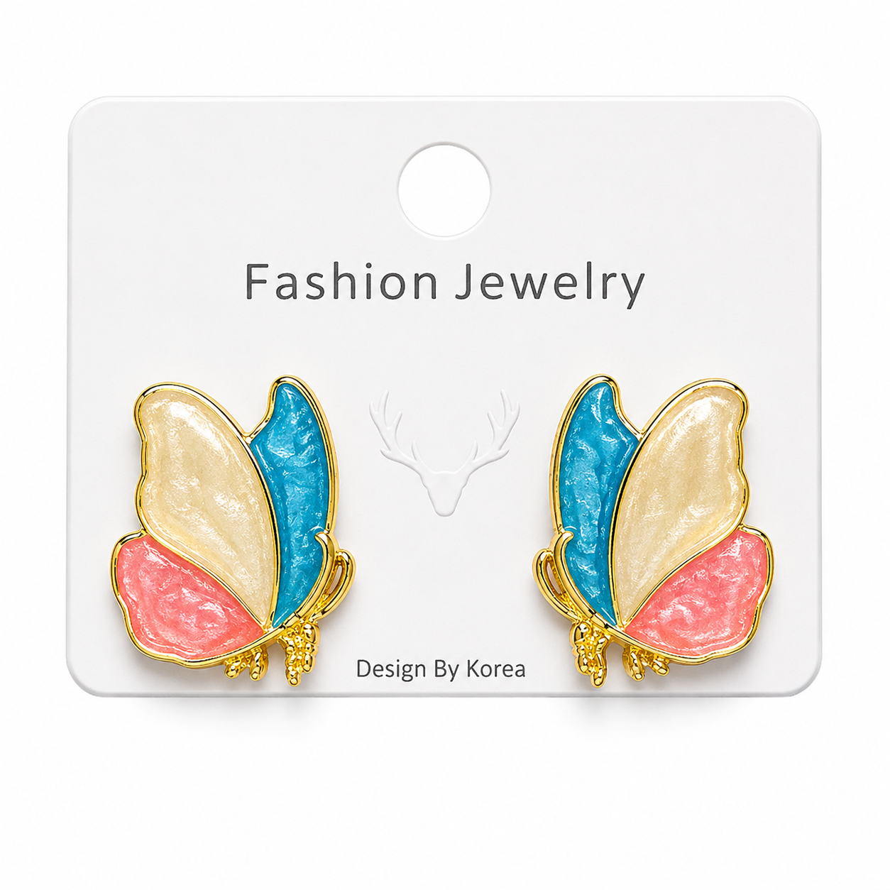 🦋 Pastel Butterfly Bloom Stud Earrings