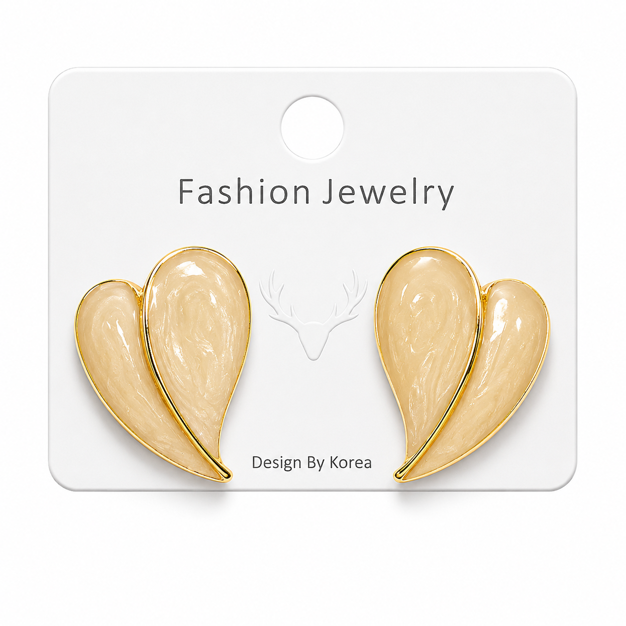 Beige Petal Earrings