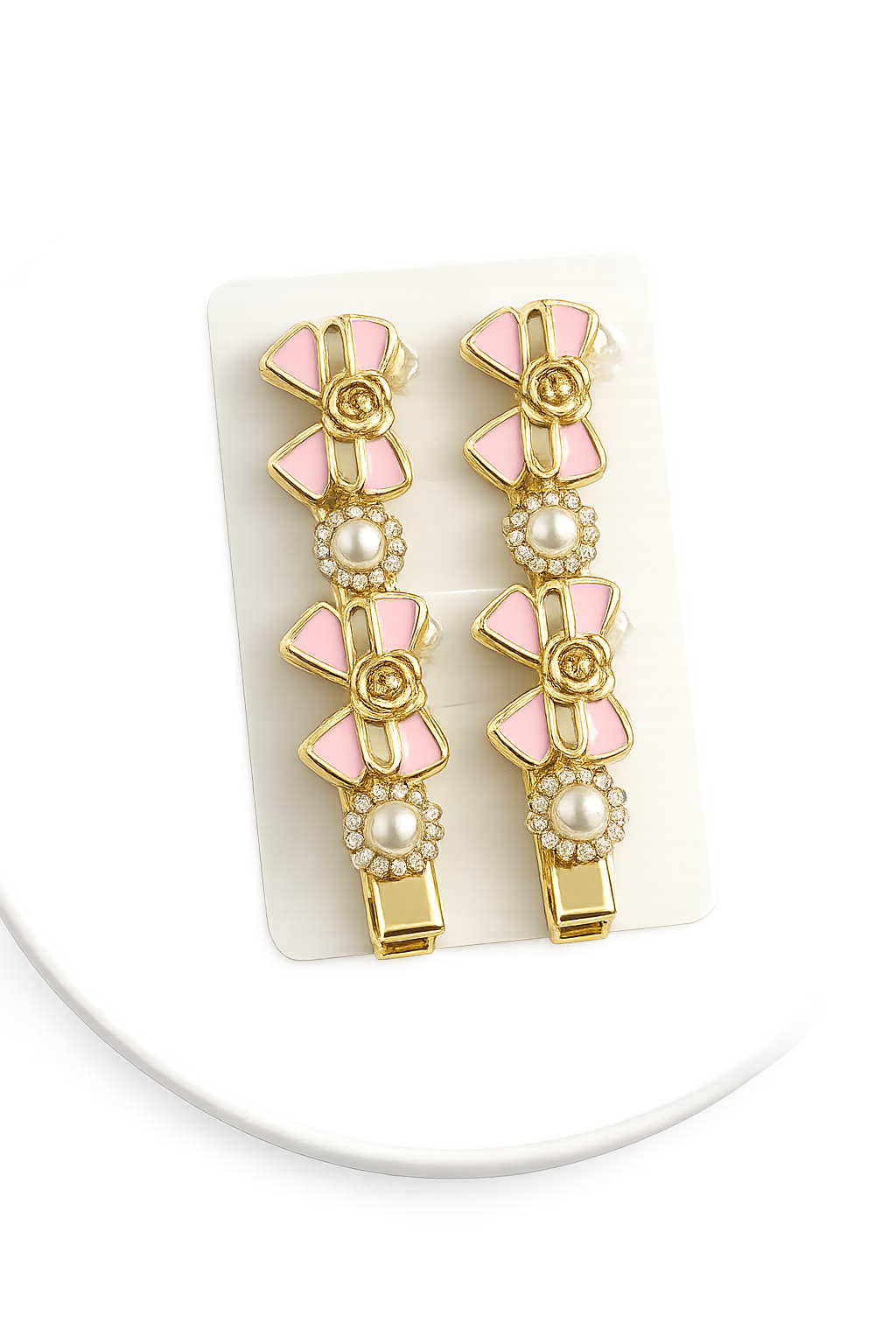 Princess Pearl Bow Alligator Hair Clip