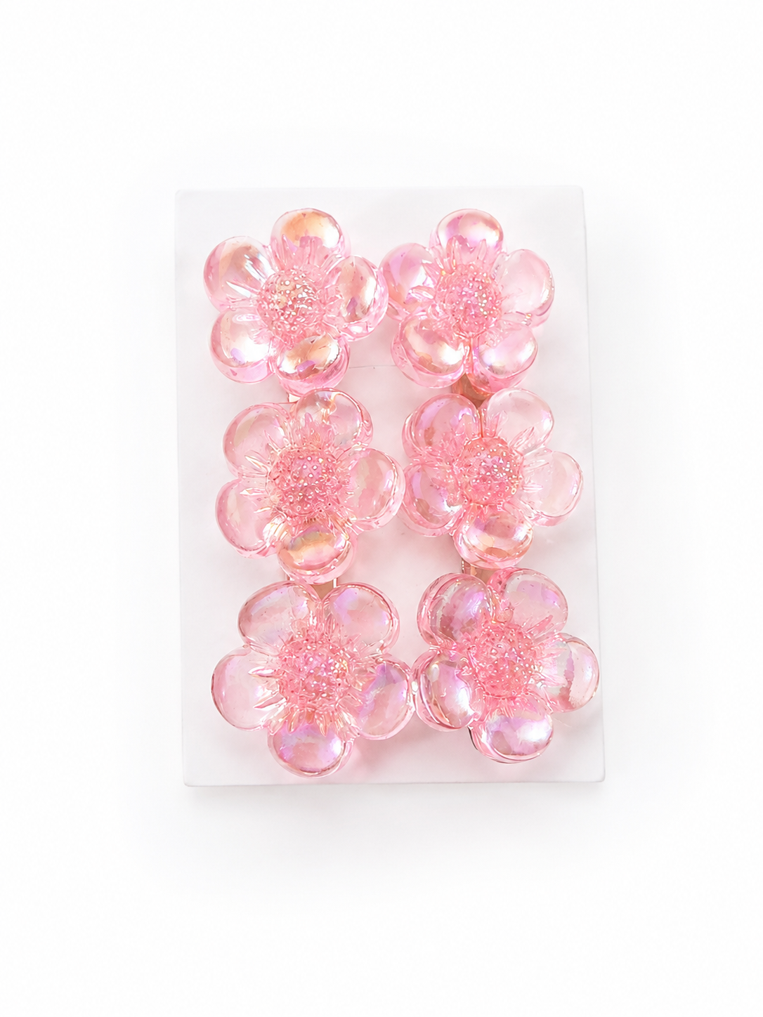 Baby Pink Floral Alligator Hair Clip