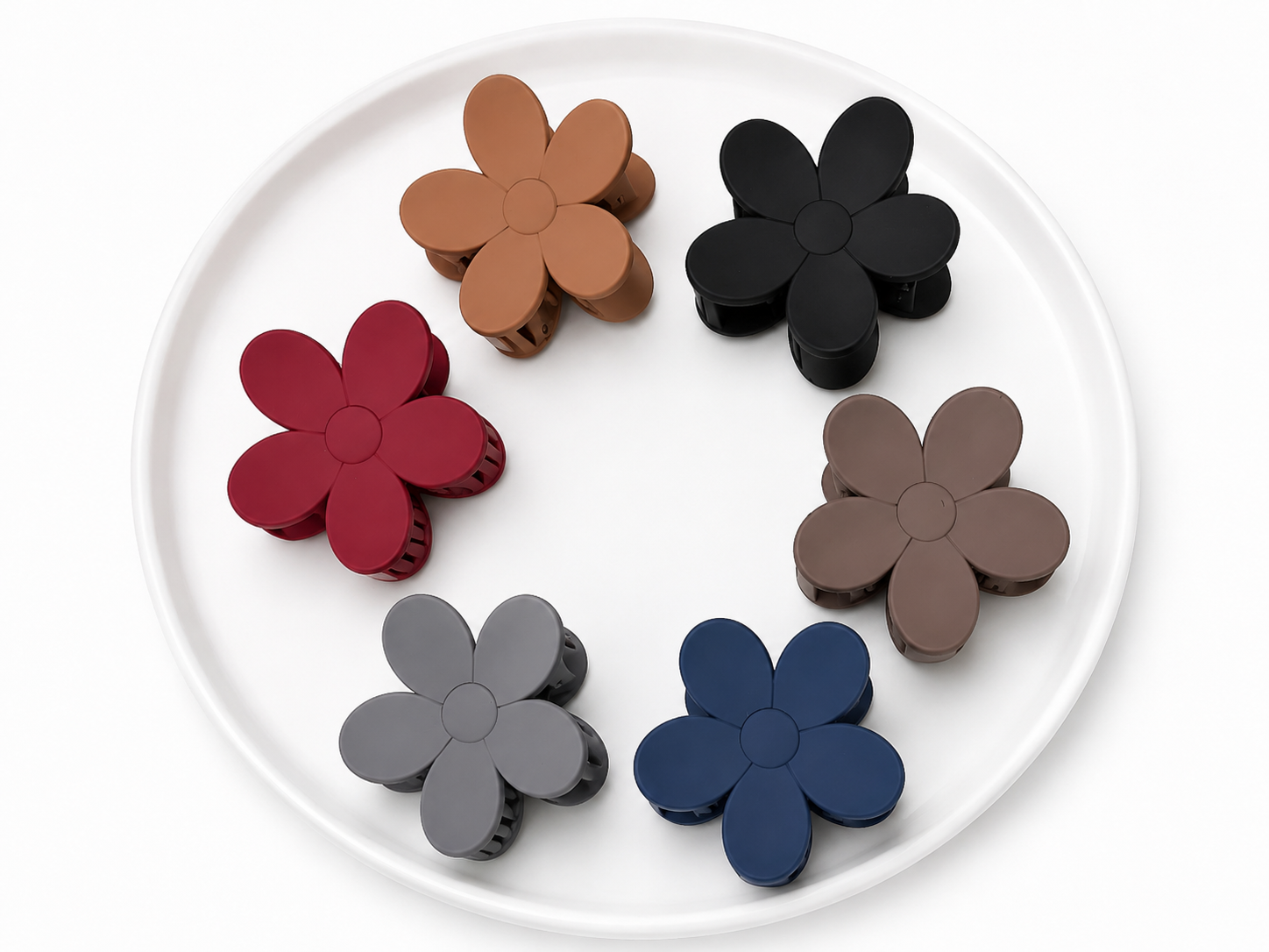 Petal Charm Flower Claw Clip
