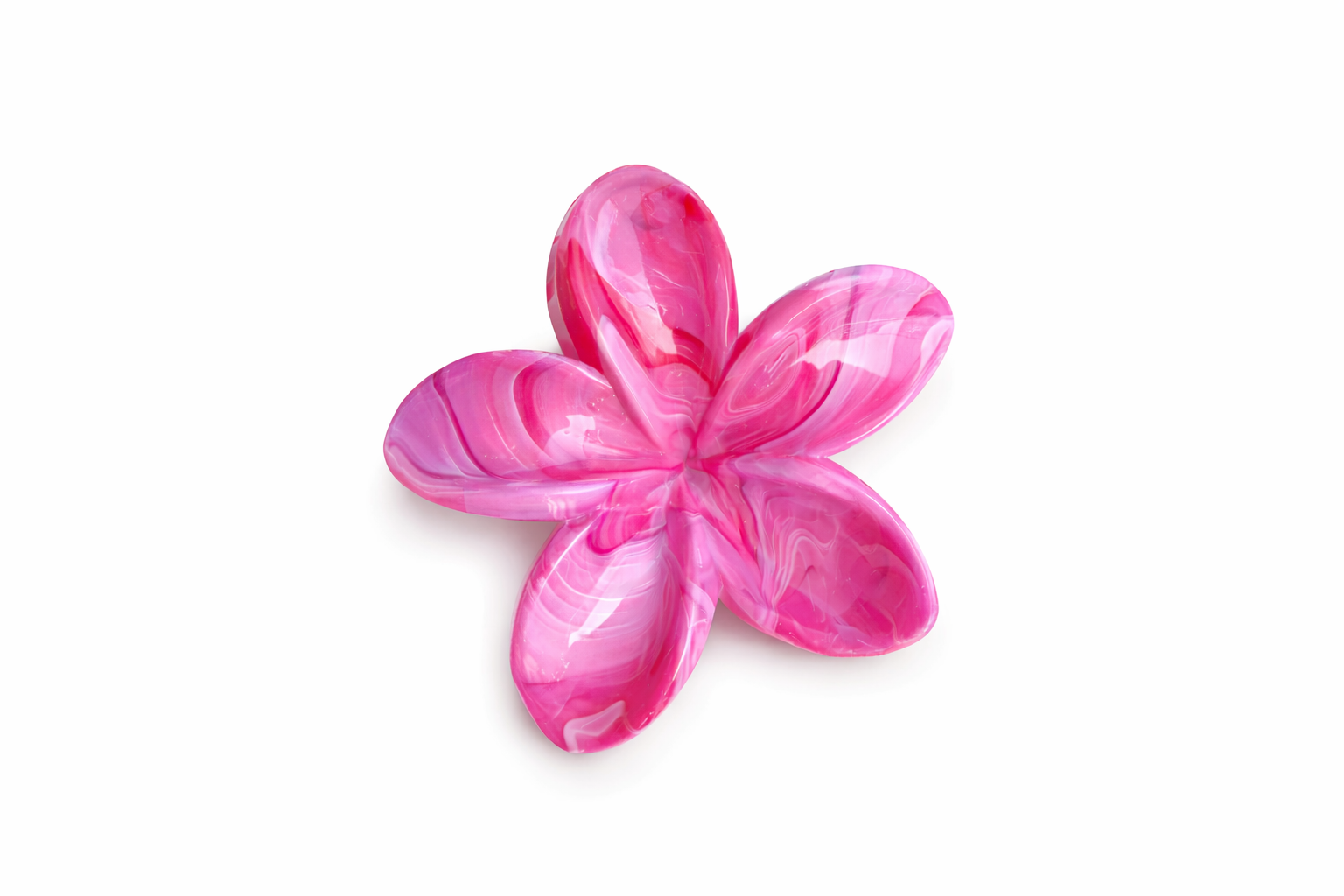 Pink Marble Flower Hair Clip 🌸
