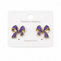 Lavender Bow Stud Earrings