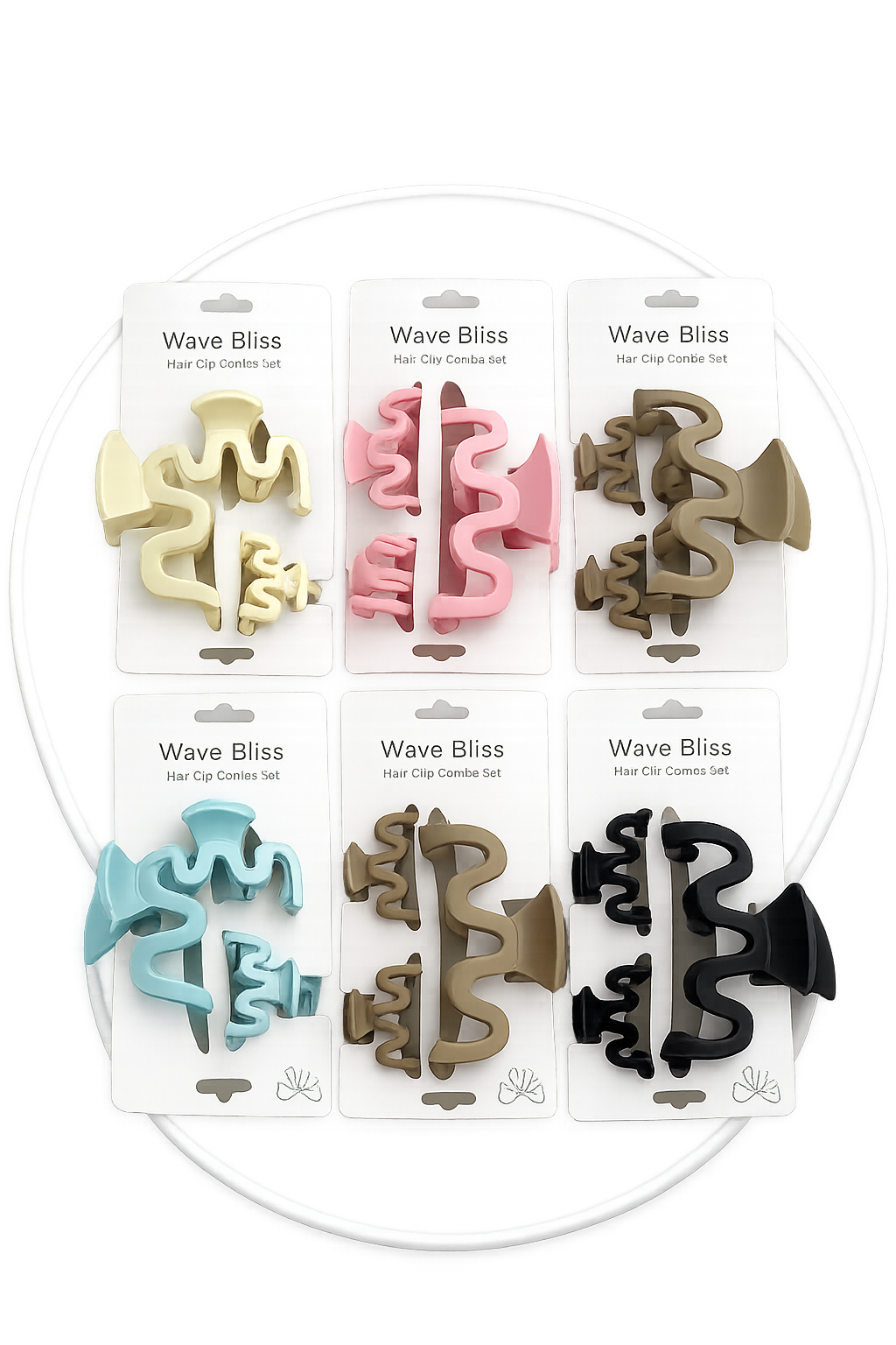 Wave Bliss Hair Clip Combo Set ✨