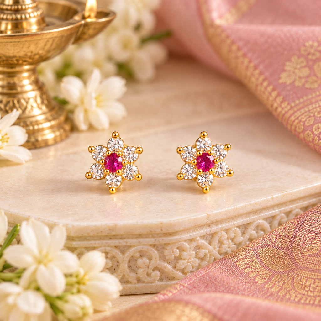 🌸 Sevvanthi Earrings