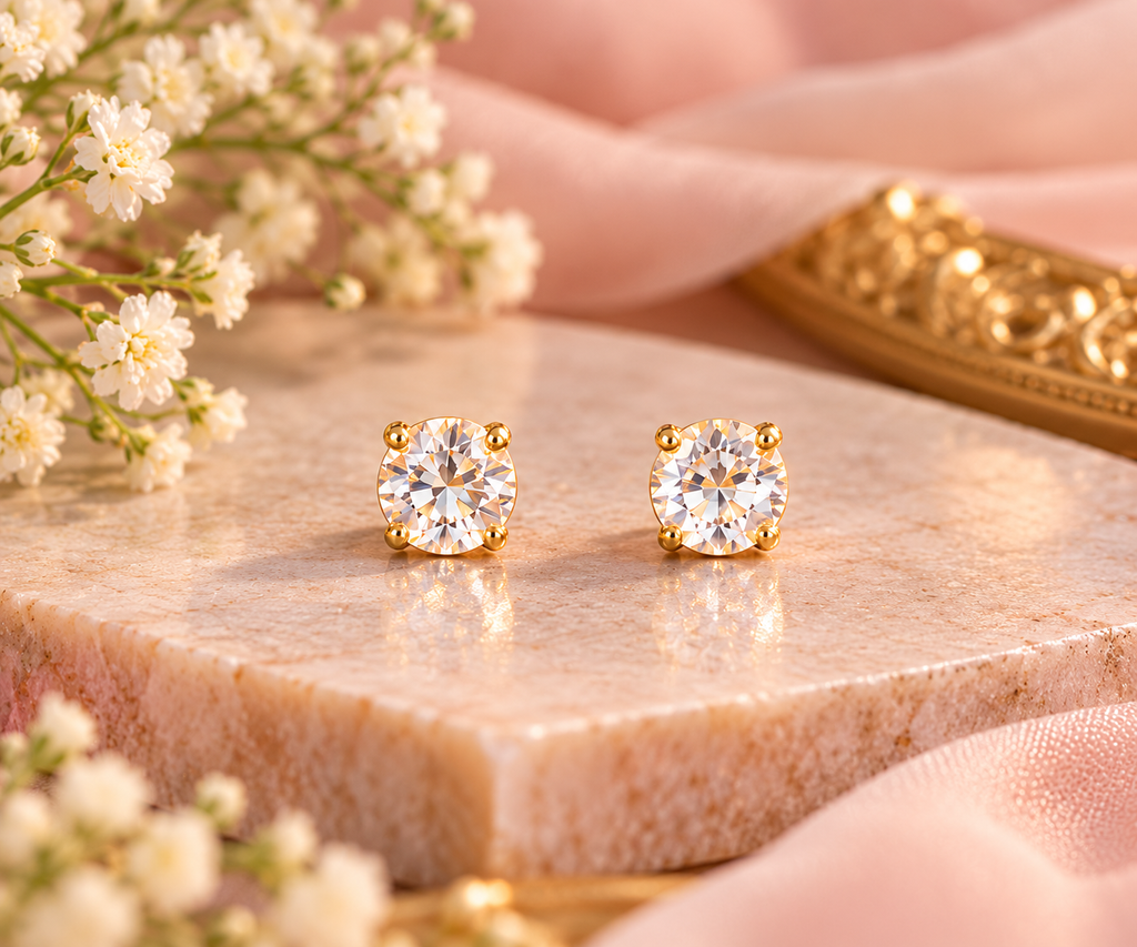 ✨ Nila Oli Side Stud Earrings ( MEDIUM )