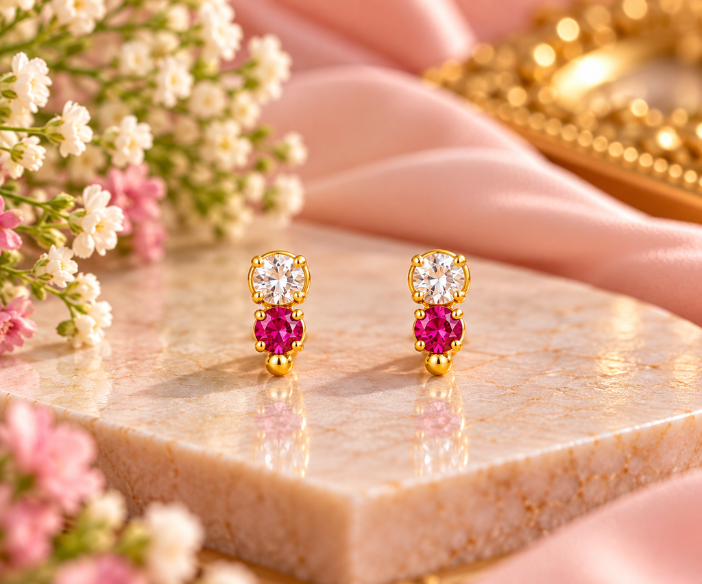 ✨ Manikka Nila Side Earrings