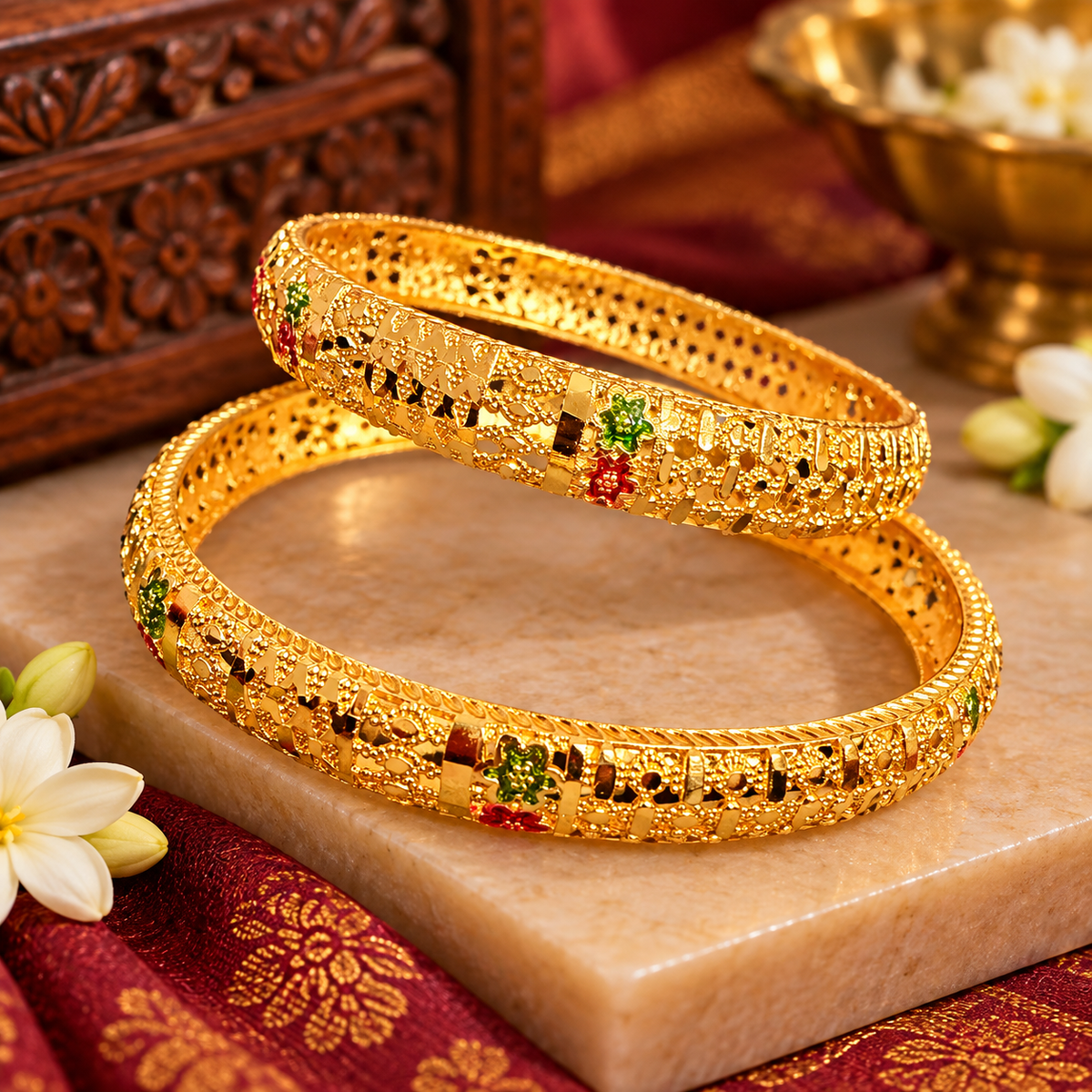 Sembon Floral Bangles