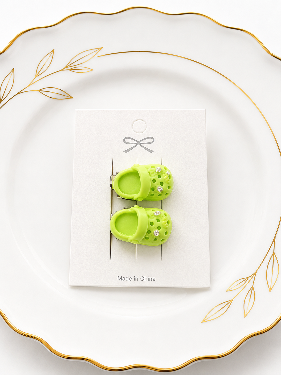 Mini Shoe Alligator Hair Clip
