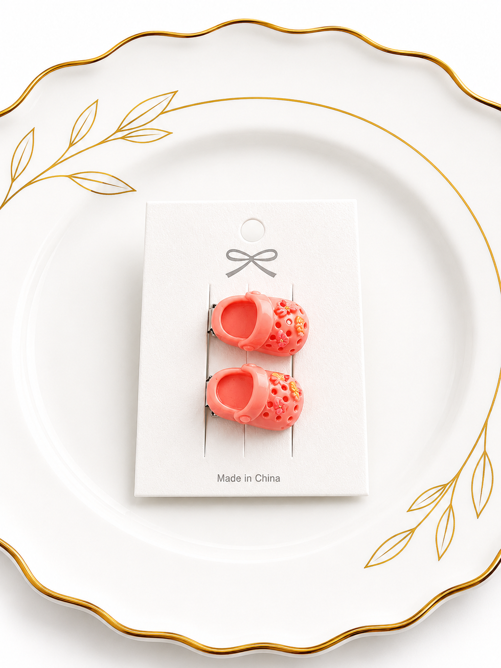 Mini Shoe Alligator Hair Clip