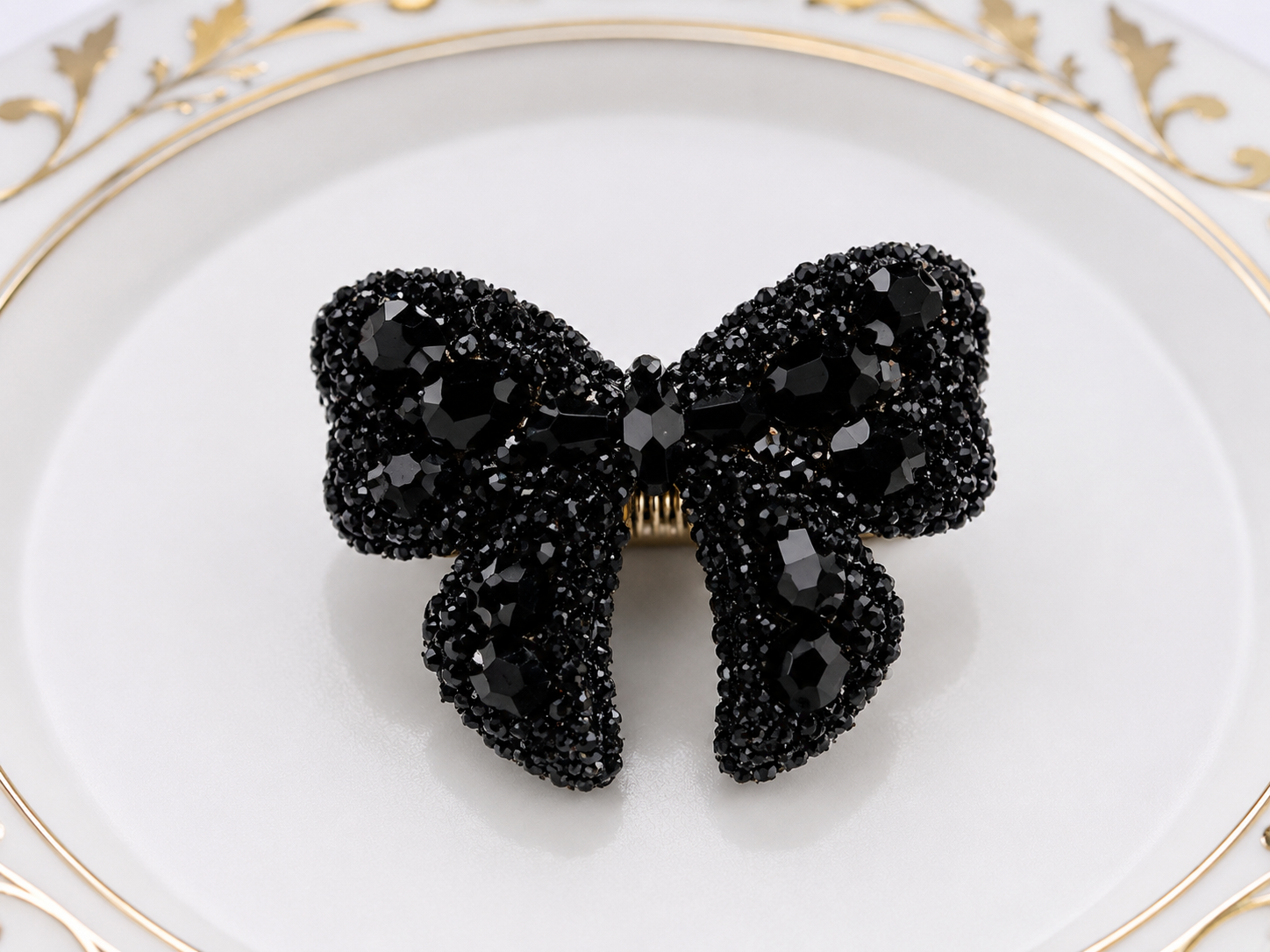 Crystal Sparkle Bow Hair Alligator Clip