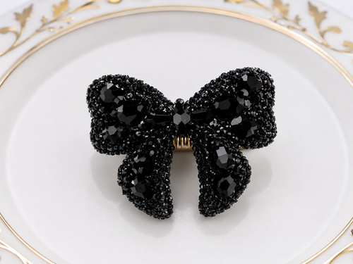 Crystal Sparkle Bow Hair Alligator Clip