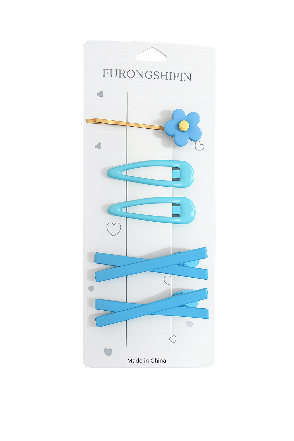Pastel Daisy Hair Clip Set – 5 Pieces