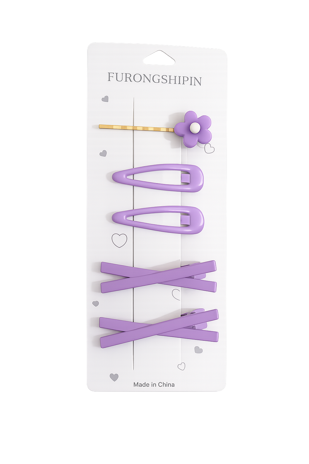 Pastel Daisy Hair Clip Set – 5 Pieces