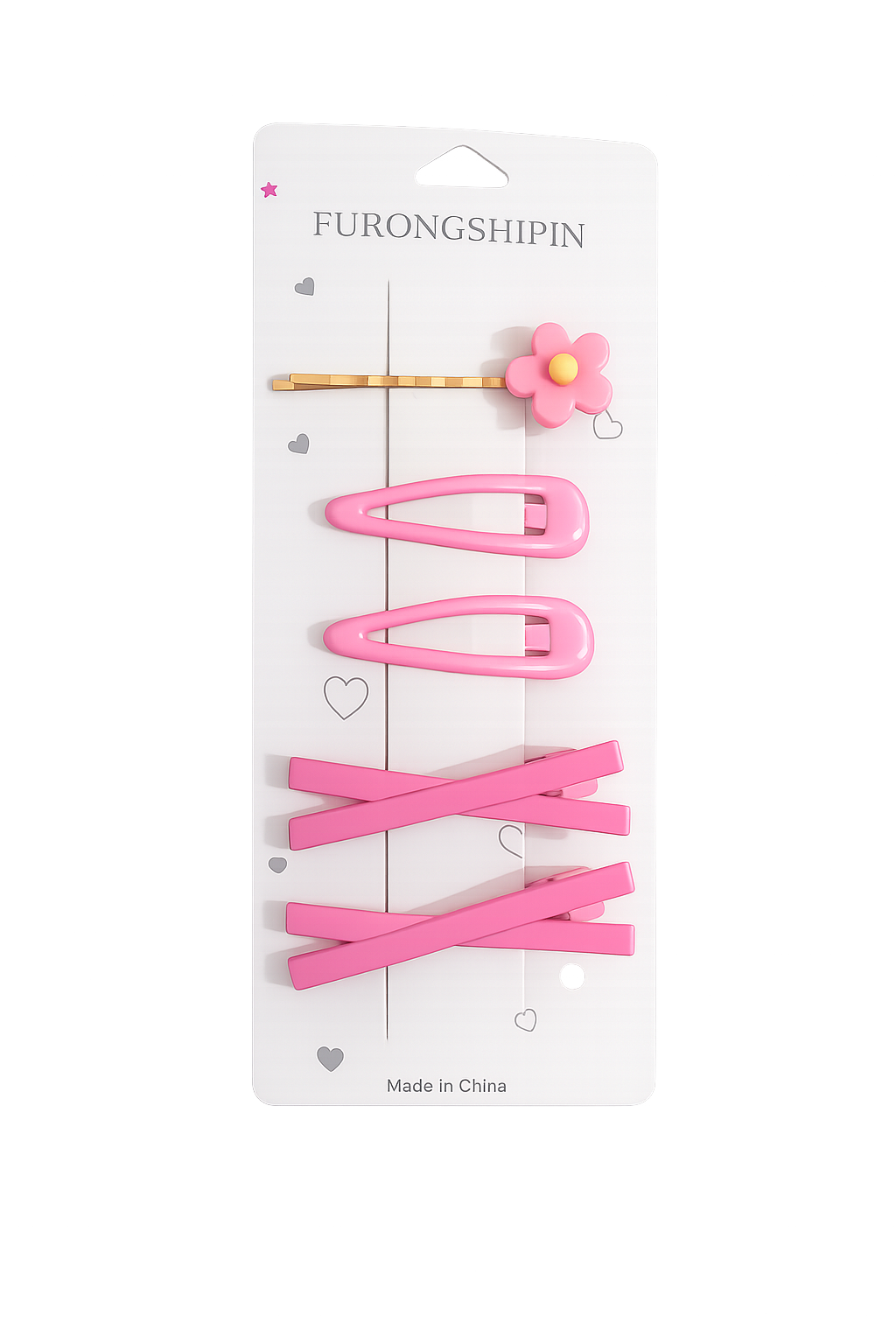 Pastel Daisy Hair Clip Set – 5 Pieces