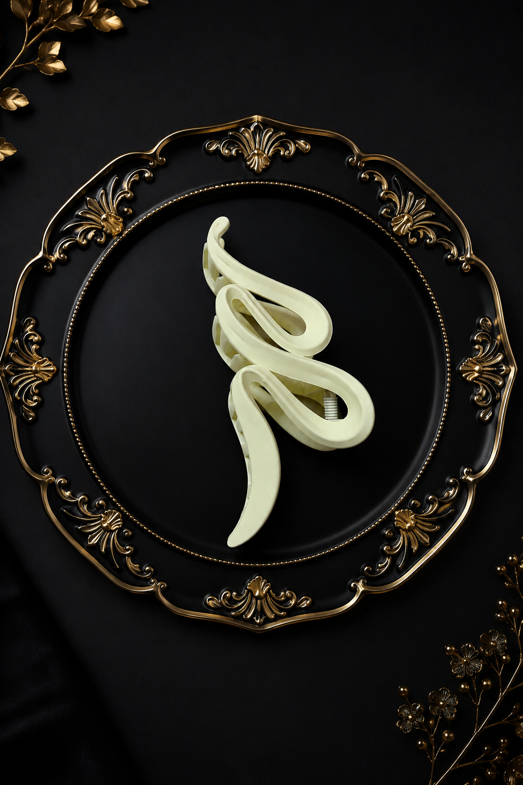 Butter Wave Hair Claw Clip