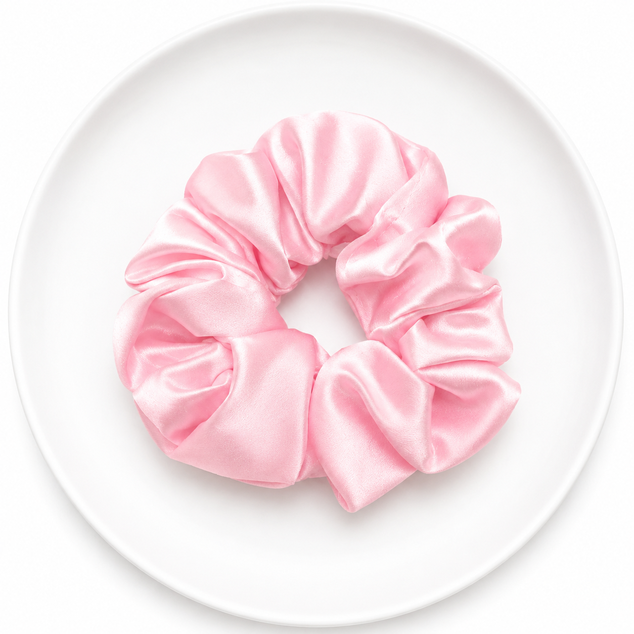 Pastel Luxe Satin Scrunchie