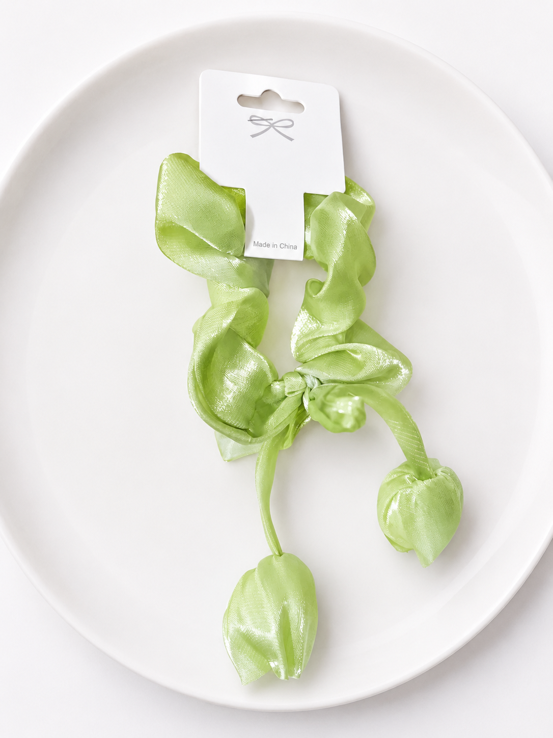 Tulip Bloom Satin Hair Scrunchie
