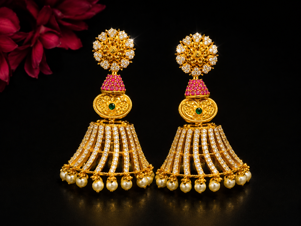 Ruby Pearl Jhumka