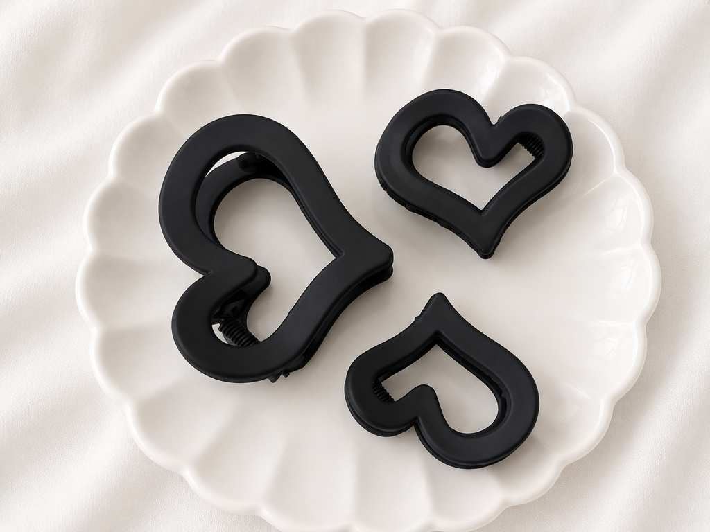 Heart Glow Claw Clip Set