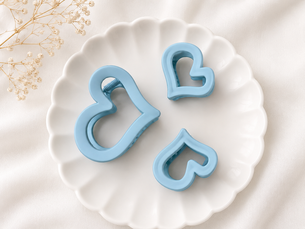 Heart Glow Claw Clip Set