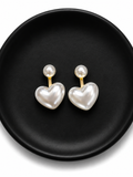 Pearl Heart Korean Earrings
