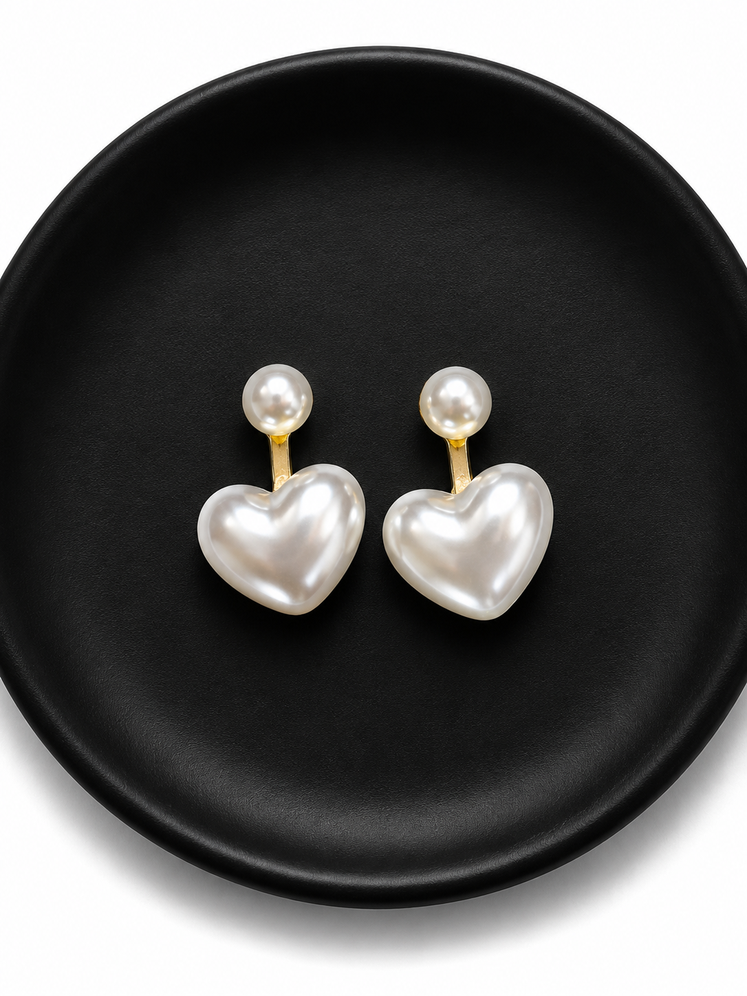 Pearl Heart Korean Earrings
