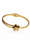 Black Petal Elegance Bracelet