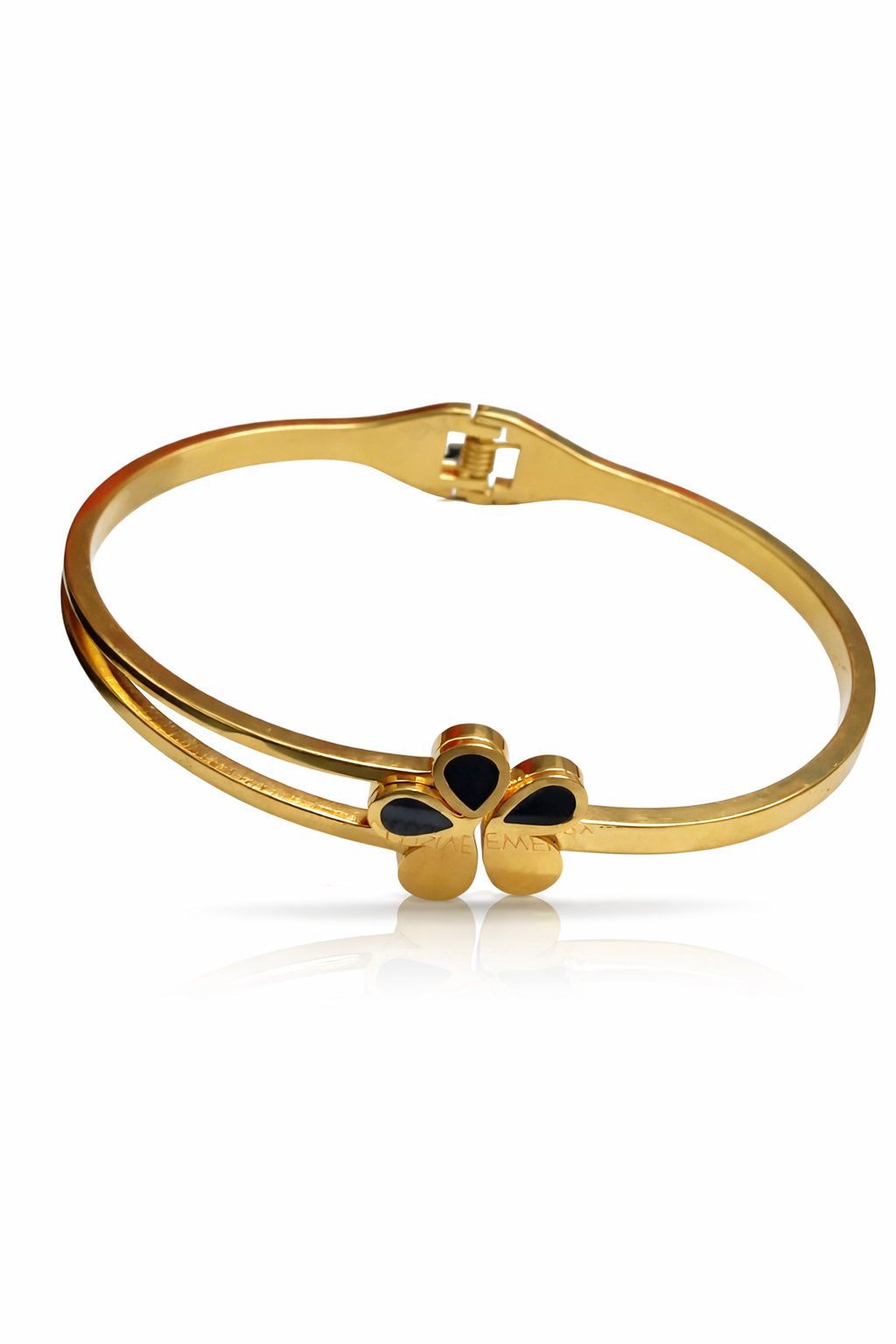 Black Petal Elegance Bracelet