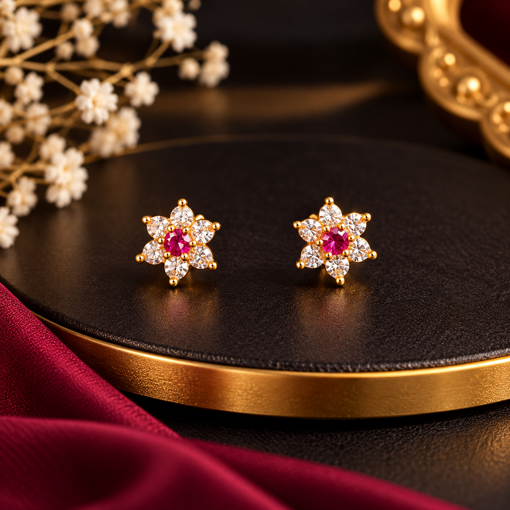 🌸 Sevvanthi Earrings