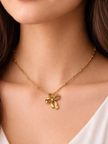 Korean Elegant Bow Charm Anti-Tarnish Chain