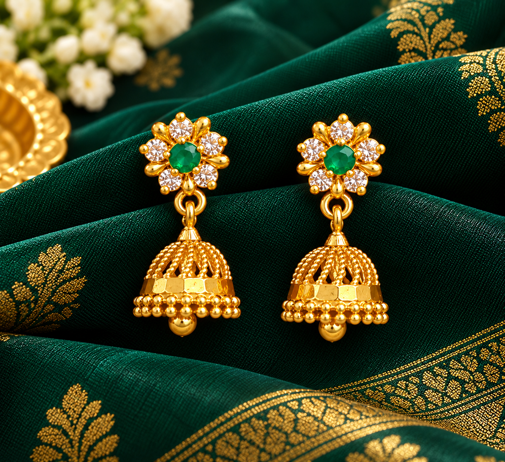 Pachai Mayil Jhumka 💚