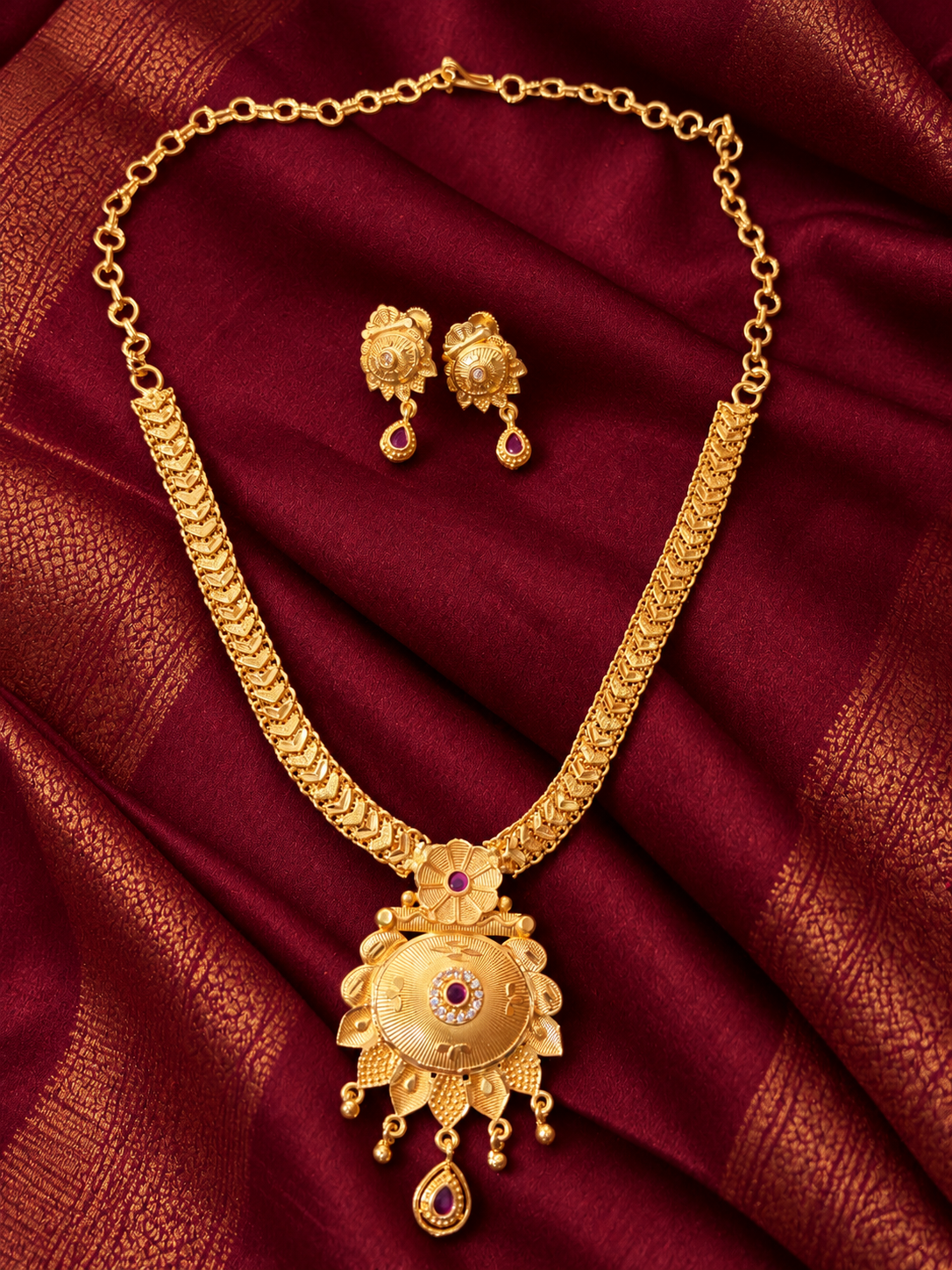 Sembon Malarmalai – 6 Month Guarantee Gold Necklace