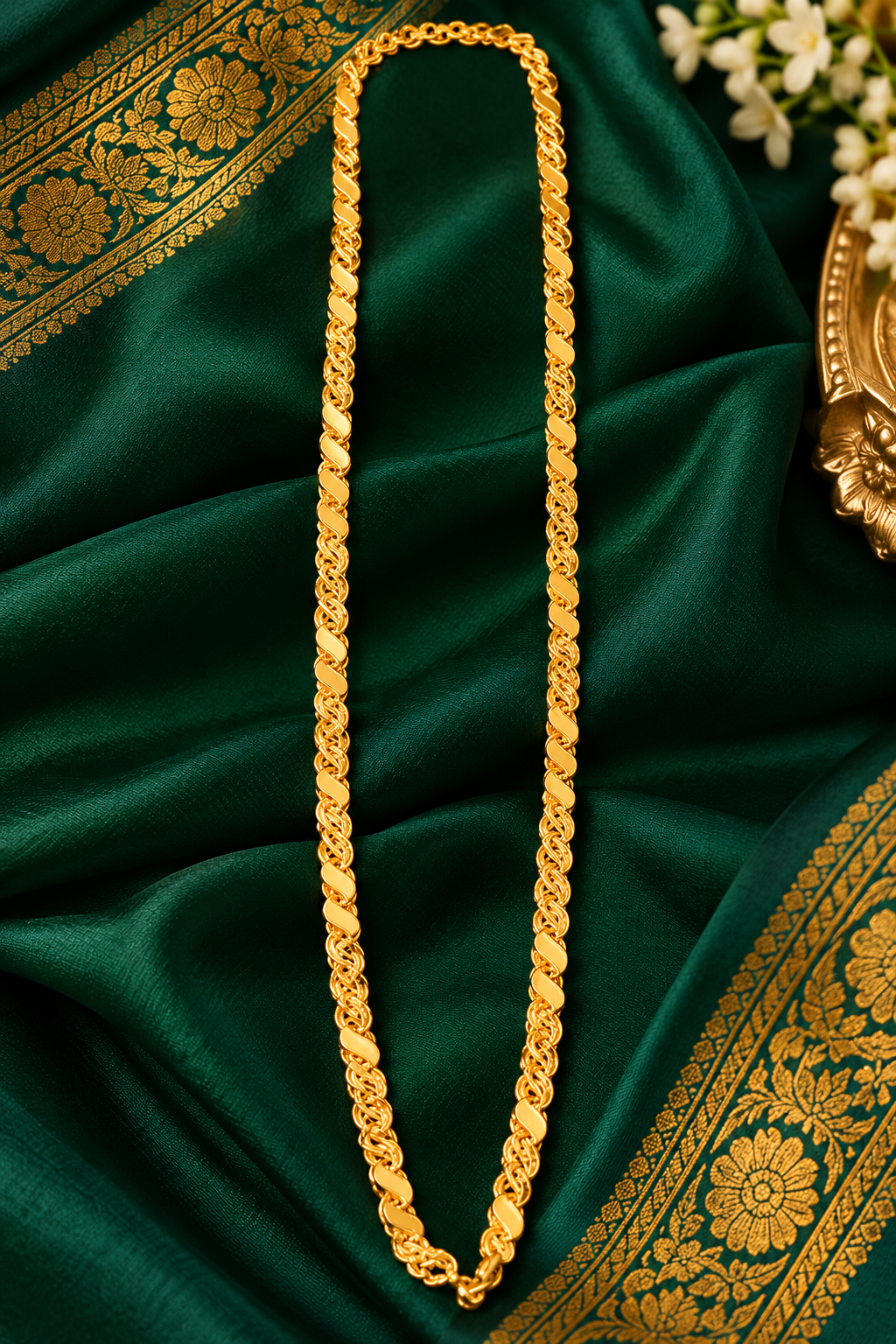 Ponmani Sangili – Traditional Gold Finish Chain ( 24 INCHES )