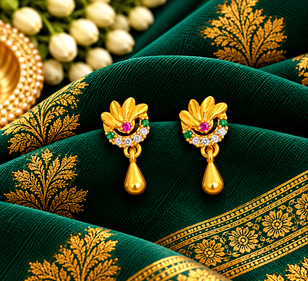 Mullai Arasi Earrings 🌸